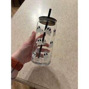 Glass Ghost Can Tumblers 2pk